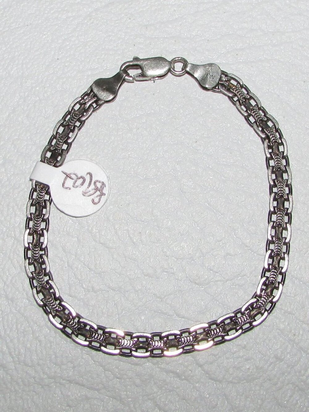 925 Sterling Silver Unique Link Chain Bracelet